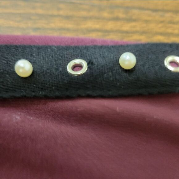 Stretch Pants with imitation Pearls - Picture 3 of 3